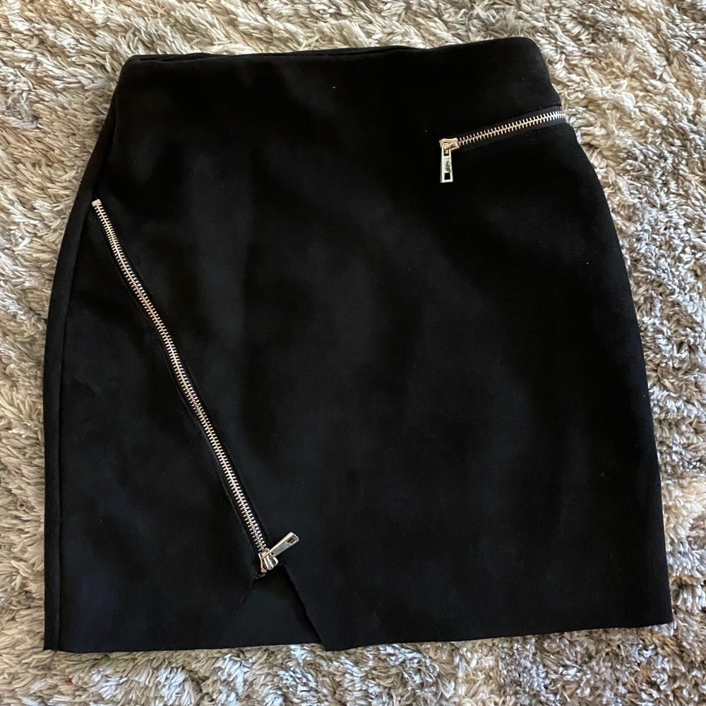 Black mini skirt